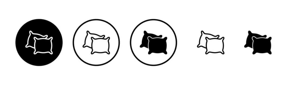 Pillow icon logo design. Pillow sign and symbol. Comfortable fluffy pillow