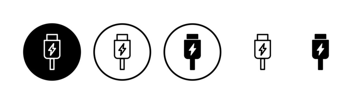 Usb icon logo design. Flash disk sign and symbol. flash drive sign. usb charging