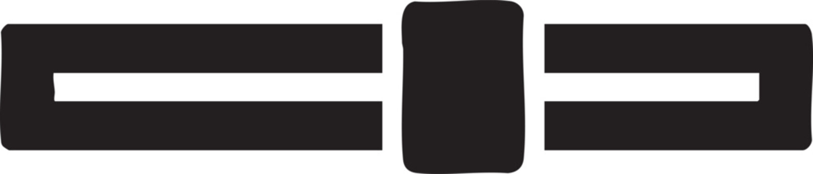 Horizontal slider control icon with adjustment interface navigation