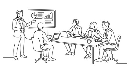 Fototapeta premium Business people in a meeting discussion.