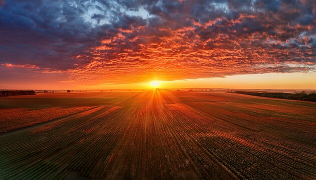 a vibrant sunrise bursting with fiery orange and red rays a radiant explosion of warm color radiating outwards
