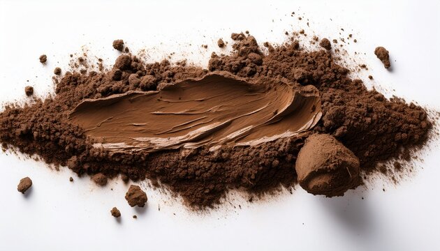 dirt and mud texture on a white background