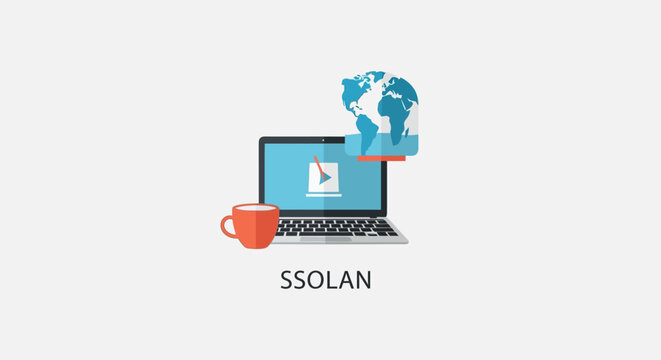 Minimalist flat vector icon featuring the humorous developer phrase it works on my machine isolated on a white background representing software debugging programming and coding culture