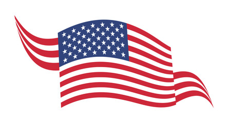 Fototapeta premium Waving American Flag Abstract Design - USA Patriotism Symbol