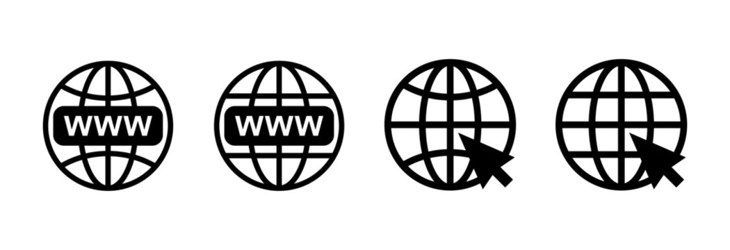 Web icon symbol for apps and websites. go to web sign and symbol. web click icon. Global search icon