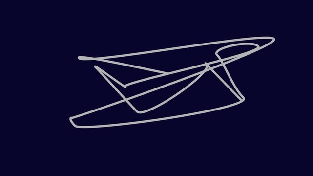 minimalist white line graph trending down on dark blue gradient background for financial analysis