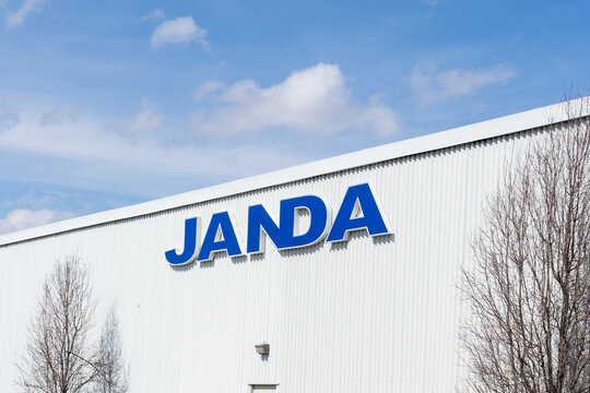 Mississauga, Ontario, Canada - April 26, 2026: Janda headquarters on Northwest Drive in Mississauga, Ontario, Canada.  Janda Inc is a Canadian freight and logistics services company. 