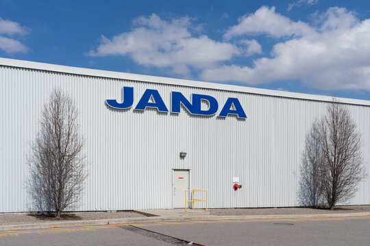 Mississauga, Ontario, Canada - April 26, 2026: Janda headquarters on Northwest Drive in Mississauga, Ontario, Canada.  Janda Inc is a Canadian freight and logistics services company. 