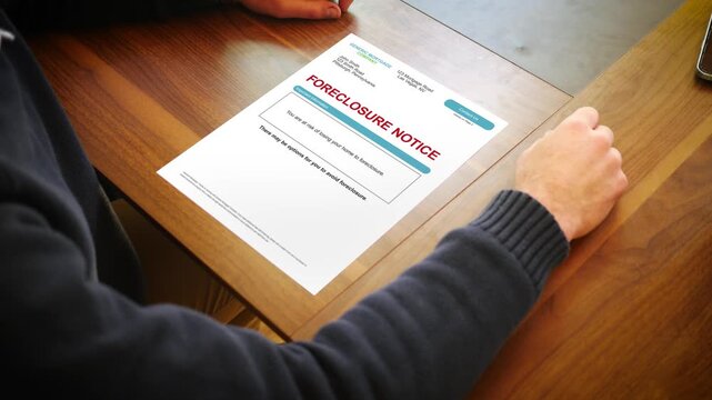 A Stressed Homeowner Looks at Generic Foreclosure Notice