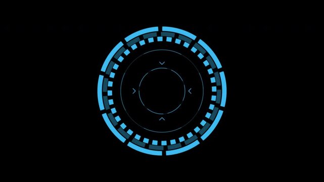 Blue hud ui futuristic digital interface circular tech element