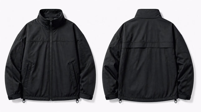 black gorpcore Jacket Mockup Outdoor Technical Fashion Style