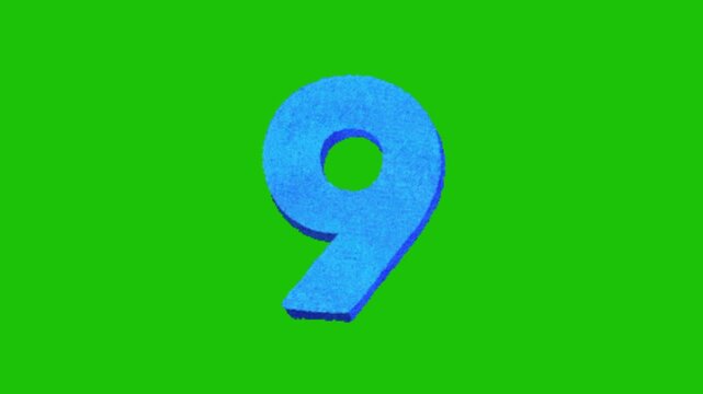 vector illustration of a number 9