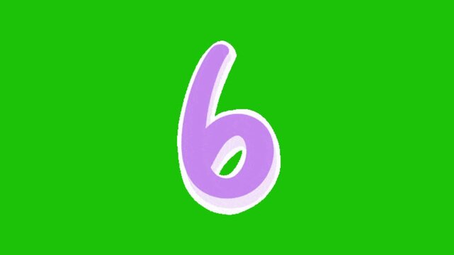 vector illustration of number 6