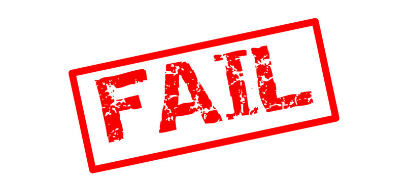 Fake Stamp style Icon Concept for Rejection or Fraud