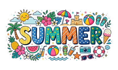 Fototapeta premium Summer text