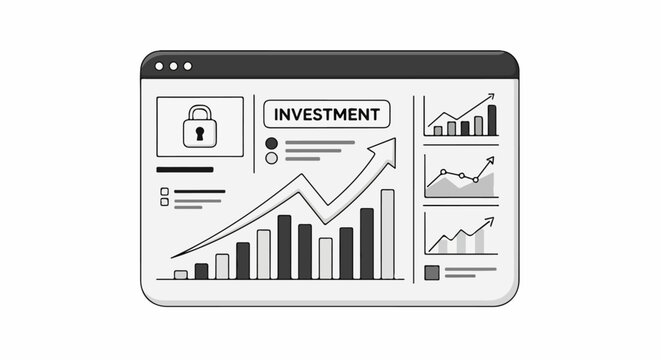 Financial investment infographic template design.