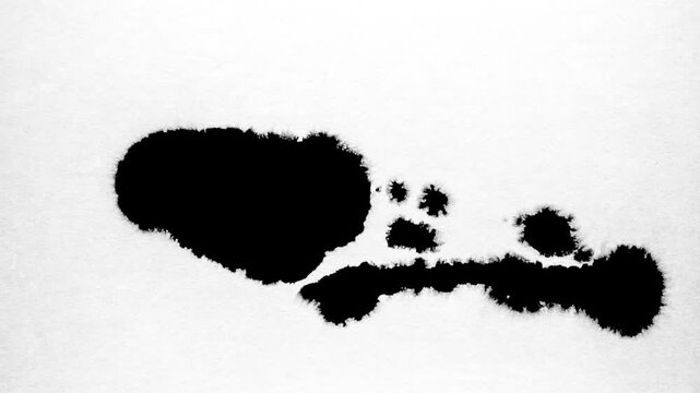 Horizontal Ink Streak Chain Video Overlay - Creeping Ink Spread Footage Linked Ink Blob Effect for Mograph Data Stream UI Divider Line Short Video Lower Third Game Ground Trail Brand Title Underline