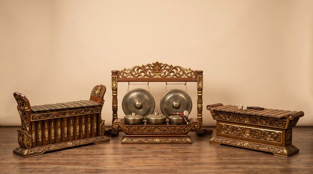 Small Javanese Gamelan Ensemble Saron Kenong and Gambang