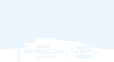 Naklejka premium Happy Republic Day India Jai Hind Sale Offer Up To 70% Off Discount