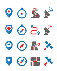 Navigation and Location Icons Set. © Doyez Vector