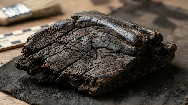 Close up of a burnt steak.