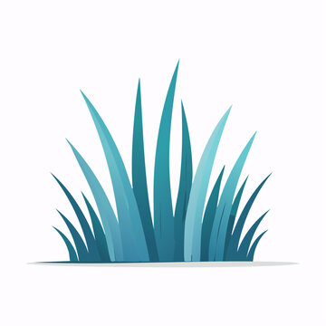 Stylized Blue Grass Illustration