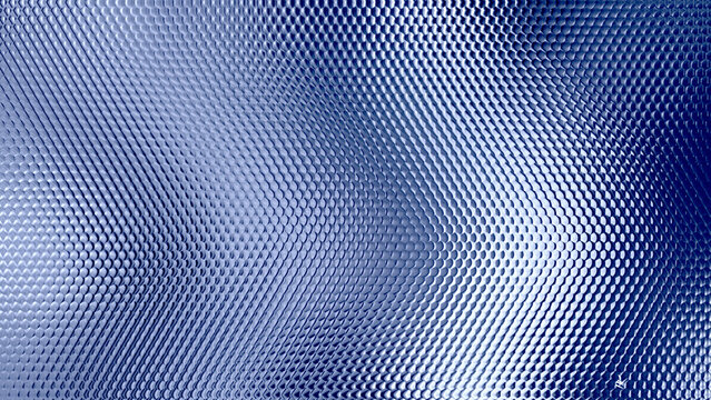 Seamless abstract background design featuring blue stripes and mesh grid lines on a textured denim fabric material for a modern technology wallpaper vector illustration