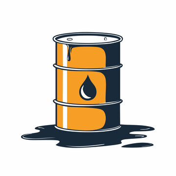Oil Barrel with Spill