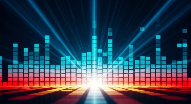 Dynamic equalizer visual a vibrant spectrum of sound and light
