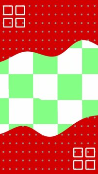 Footage illustration of abstract geometric pattern with red and green elements suitable for design projects and social media content