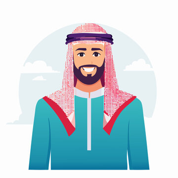 Smiling Arab Man in Traditional Clothing