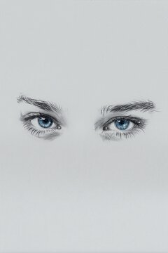 A frontlet between the eyes, minimalist vector style illustration