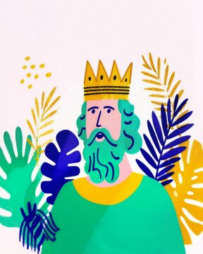 A root of David, minimalist vector style illustration