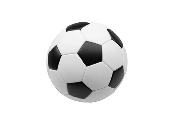 Fototapeta premium Classic black and white soccer ball used for professional team sports isolated on transparent background