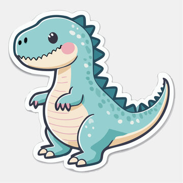 Cute Cartoon Dinosaur Sticker