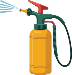 Naklejka premium Yellow fire extinguisher vector on white background.