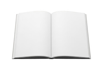 Fototapeta premium Open book with blank pages for writing notes or reading a story isolated on transparent background