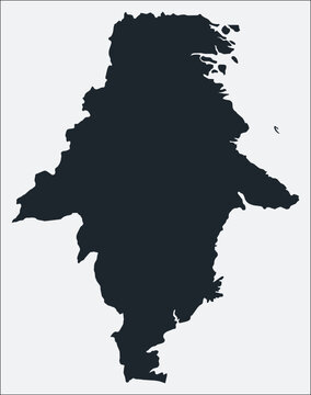 East Kalimantan, ID, Indonesia map. Just a simple border map. Shape of the region. Plain boundary outline. Vector illustration.