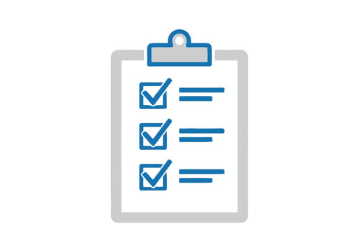 Clipboard with Checklist and Checkbox.