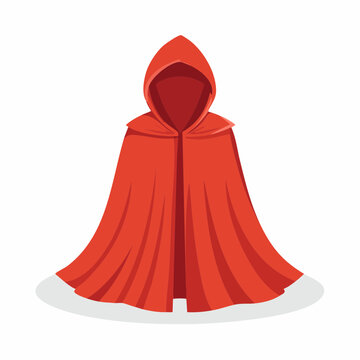 Red Hooded Cloak Illustration