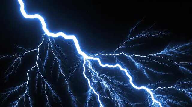 Dark sky with lightning and stars for outdoor lifestyle brands and nature documentaries