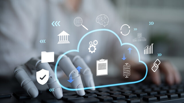 An AI powered cloud computing platform for enterprise business solutions. A central AI system for data storage, security, and processing. Motif