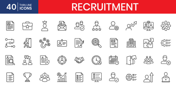 Recruitment Fundamentals Icon Set