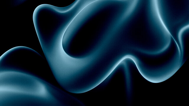 Abstract blue background design featuring flowing glowing waves of purple light and digital fractal smoke swirls on a dark textured backdrop