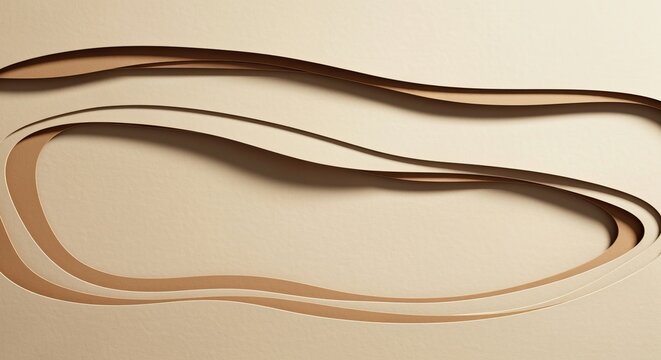 Elegant Beige Paper Layers with Subtle Depths and Curves for Creative Stock Visuals and Designs.