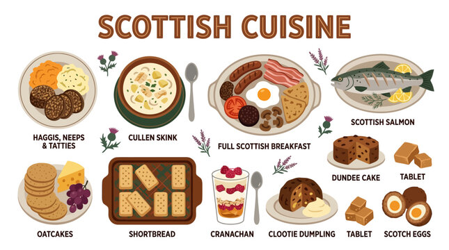 A Culinary Journey Through Traditional Scottish Cuisine with Delicious Dishes and Sweet Treats