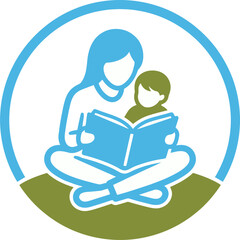 Celebrating the joy of storytelling and learning this Mother’s Day with a beautiful icon of a parent reading to a young child, symbolizing family connection