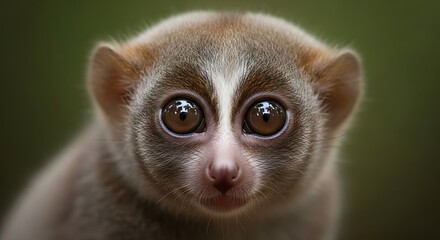 Fototapeta premium Cute lemur with big round eyes.