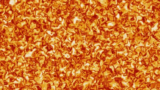 Vibrant liquid fire swirls in endless motion. Orange hues pulse with radiant energy. Abstract texture flows like molten glass