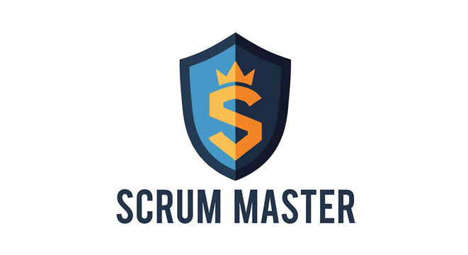 Scrum Master Logo Design Emblem.